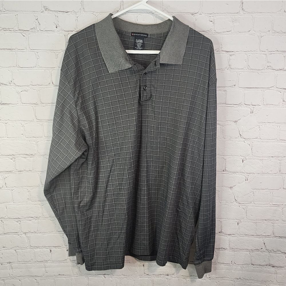 Men's KnightsBridge longsleeve polo shirt, size XL